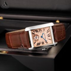 ساعت زنانه کارتیه بند چرمی Cartier Tank SrG1