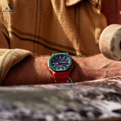 جیشاک نارنجی سبز Casio G-Shock GA-2110SC-4A