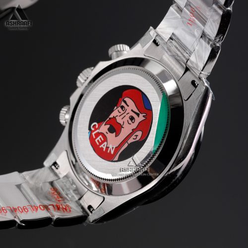 درب پشت طرح دار ساعت رولکس موتور سوئیس