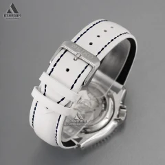 ساعت سیکو بند چرم سفید Seiko 5 Nami