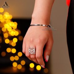 انگشتر طرح دار زنانه