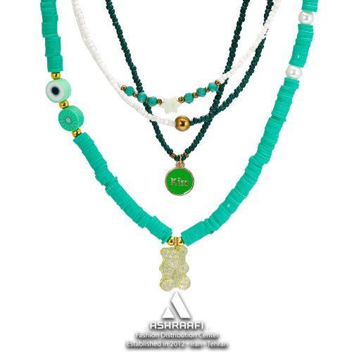 گردنبند فیمو سبز Bead Necklace Green