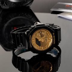 جیشاک با رنگ مشکی طلایی Casio G-Shock GA-2100GB-1AD