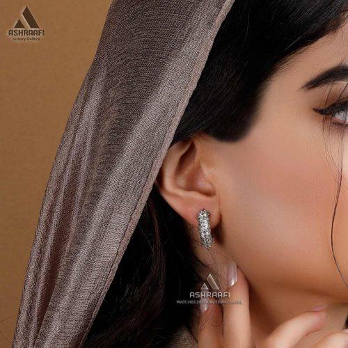 گوشواره نیم دایره ای نگینی