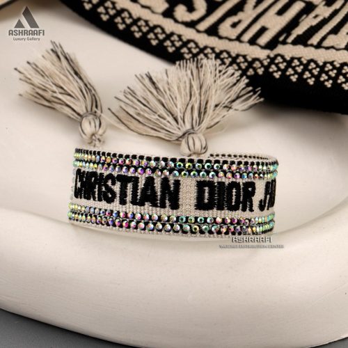 دستبند کریستین دیور سفید مشکی