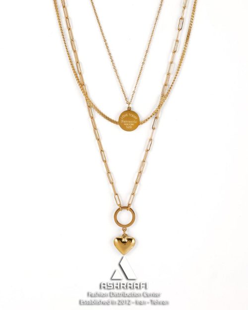 گردنبند زنانه سه لاین Elizabeth Necklace G02