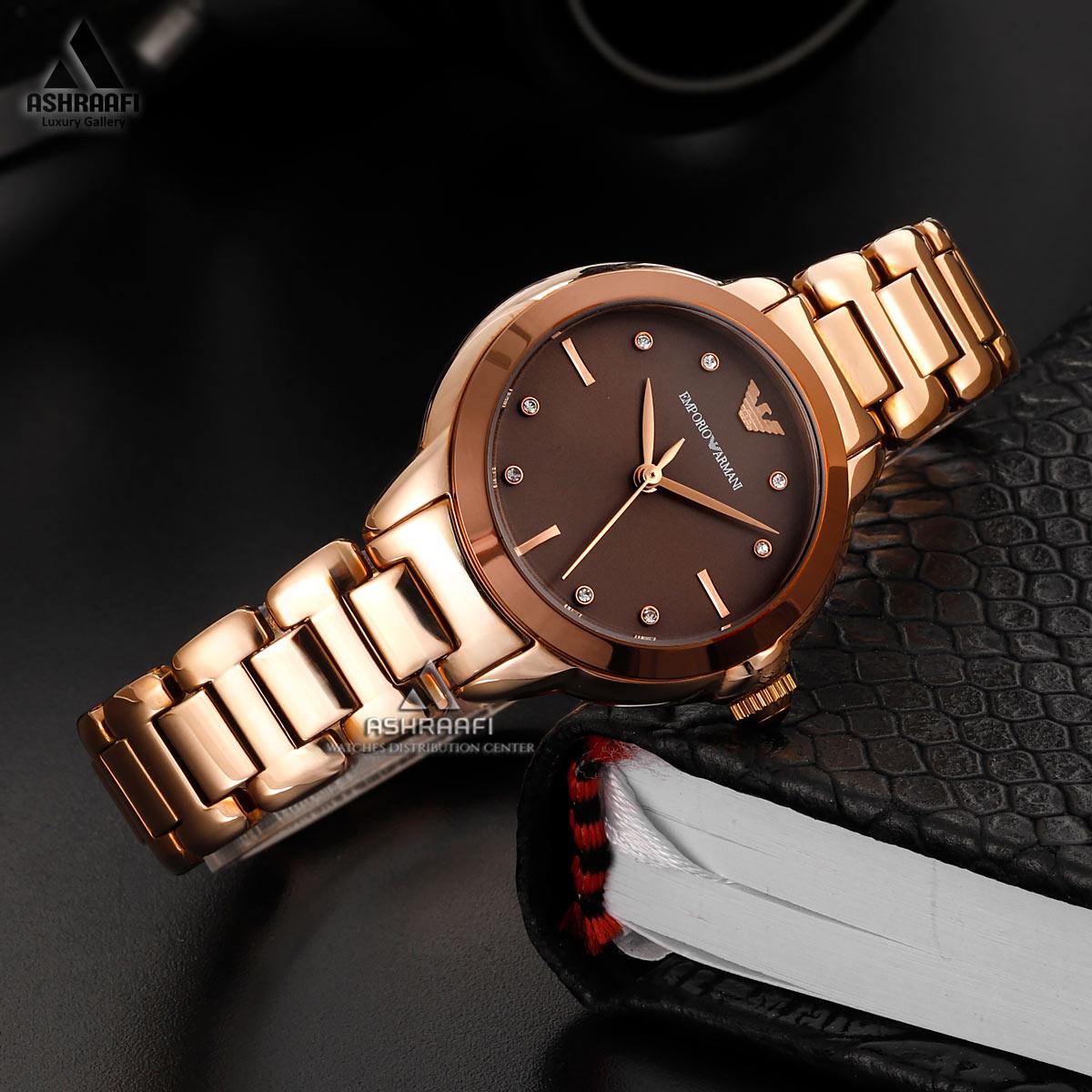 امپریو آرمانی صفحه قهوه ای Emporio Armani AR11570