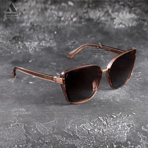 عینک دودی زنانه عسلی