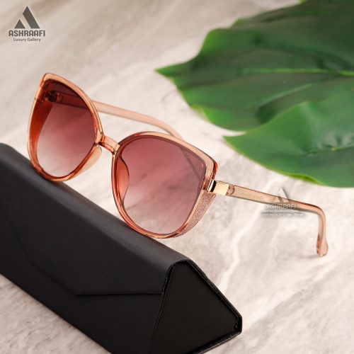 عینک دودی صورتی با فریم گربه ای