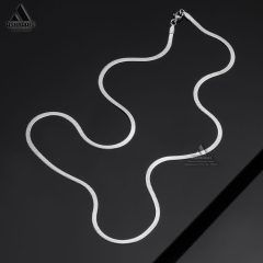 Snake-Chain-S1-02 گردنبند ماری نقره ای