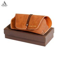 کیف چرمی قهوه ای عینک تام فورد