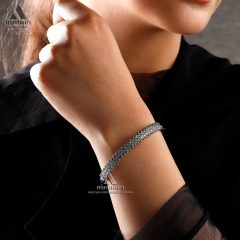 دستبند النگویی نگین دار