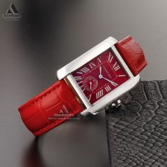 ساعت مردانه کارتیه بند چرمی Cartier Tank Americaine SR32