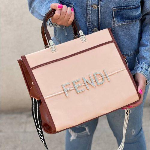 کیف کرم قهوه ای فندی