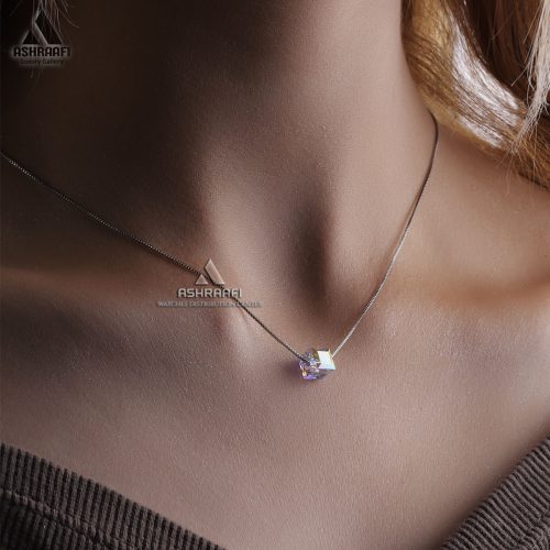 Swarovski Cube Crystal Necklace 03