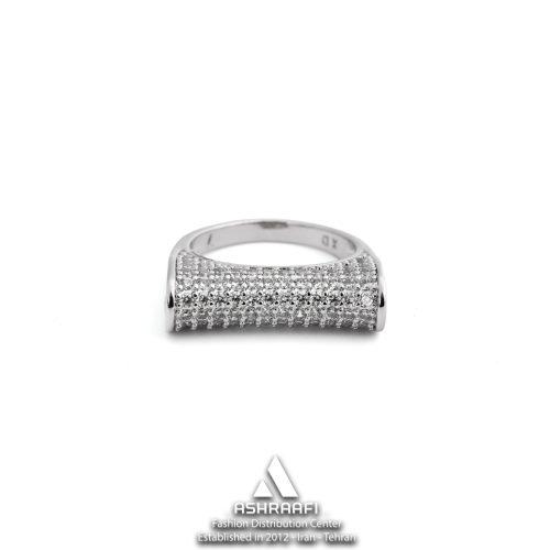 انگشتر نگین دار نقره ای Women Diamond Ring G02