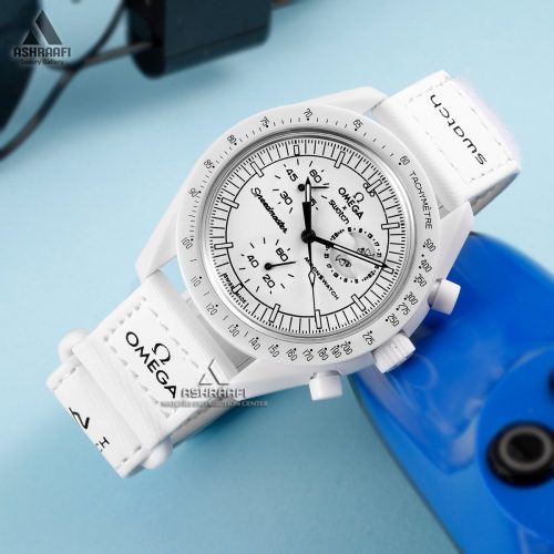 ساعت امگا سواچ سفید Omega x Swatch Speedmaster M00-M2