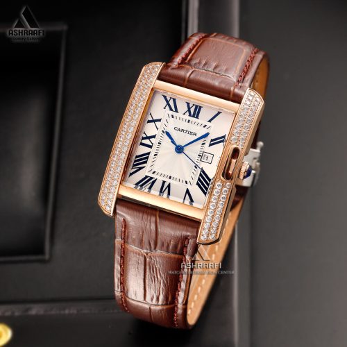 ساعت کارتیه بند چرمی Cartier Tank Anglaise 188
