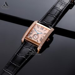 Cartier-Tank-DRgK1-04 کارتیه رزگلد مردانه