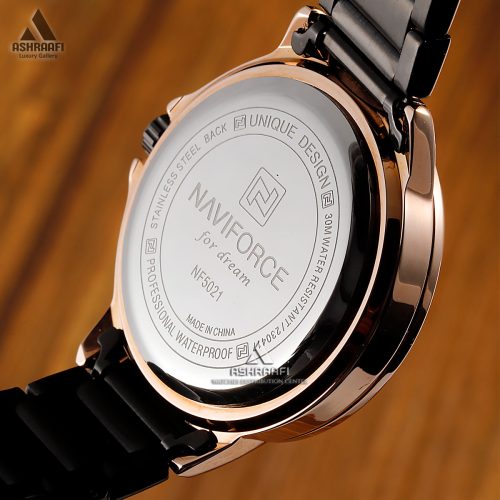 درب پشت ساعت زنانه نیوی فورس Naviforce Nf5021KRG