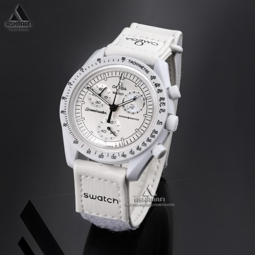 ساعت امگا سواچ سفید Omega x Swatch Speedmaster M00-M2