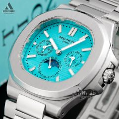 ساعت پتک فیلیپ صفحه تیفانی Patek Philippe Nautilus E-ST35
