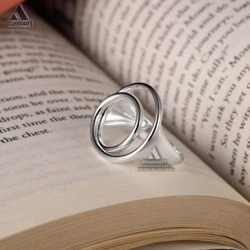 انگشتر نقره ای با آبکاری نقره