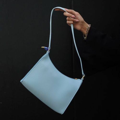 کیف آبی ورنی کوچک