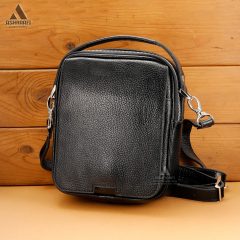 کیف چرم رودوشی مشکی Mens Shoulder Bag A03
