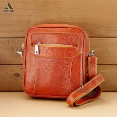 Mens-Shoulder-Bag-A06-02 کیف عسلی مردانه چرم اصل
