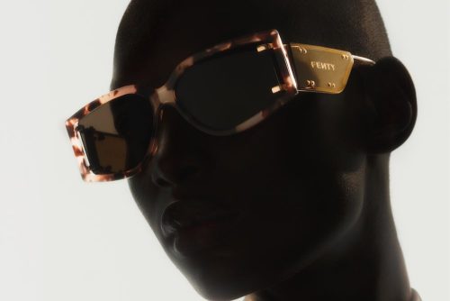 عینک آفتابی ریحانا با نام فنتی، ترکیب استیل با زرق و برق