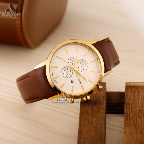 ساعت مردانه سیتیزن بند چرمی Citizen 60122BrGW