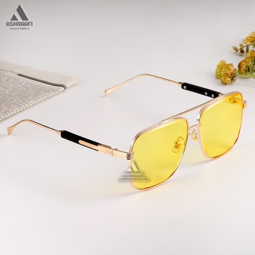 عینک شب با فریم طلایی شیک