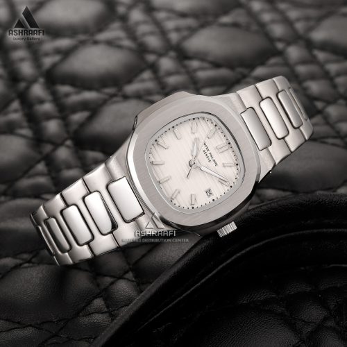 ساعت پتک فیلیپ نقره‌ای Patek Philippe Nautilus SW1
