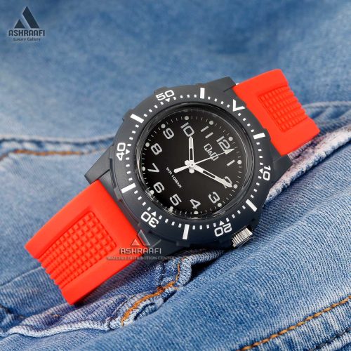 ساعت کیو اند کیو بند نارنجی Q&Q V32A-006VY