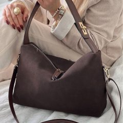 کیف مخمل قهوه‌ای