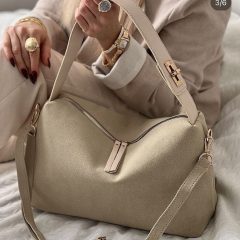 کیف مخمل کرم