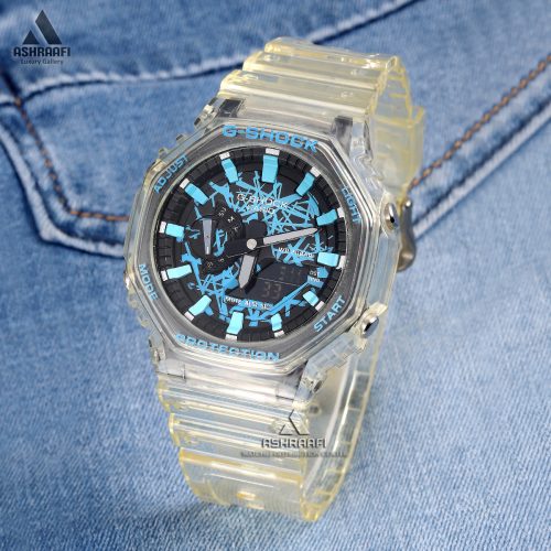 ساعت جیشاک بند شفاف