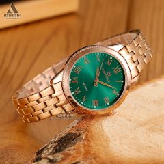ساعت رزگلد صفحه سبز زنانه Naviforce NF5032RGG