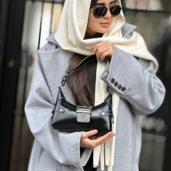 Women-HandBag-A04-02 کیف چرمی مشکی کوچیک