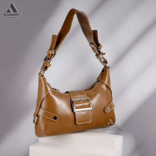 کیف سگک دار عسلی