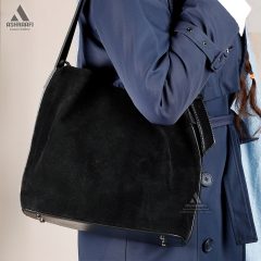 Women-Shoulder-Bag-A16-04 کیف مخملی مشکی