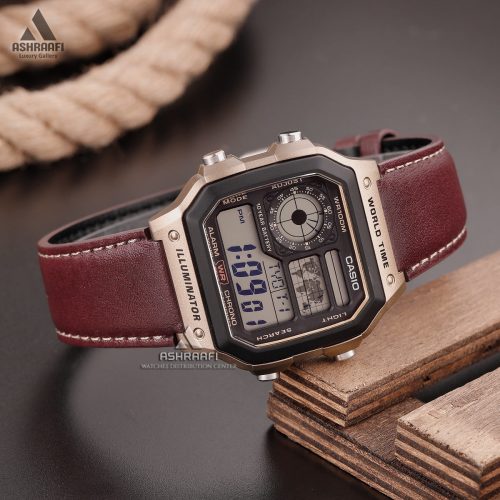 کاسیو بند چرمی Casio AE-1200WHL-5AV
