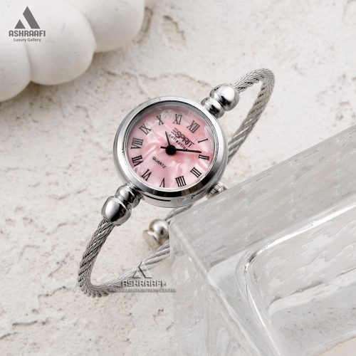 ساعت زنانه النگویی صفحه صدفی