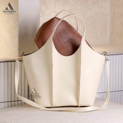 خرید کیف کرم چرم