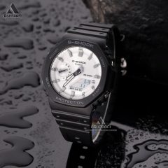 جی شاک مشکی صفحه سفید Casio G-Shock GA-2100WD-1A