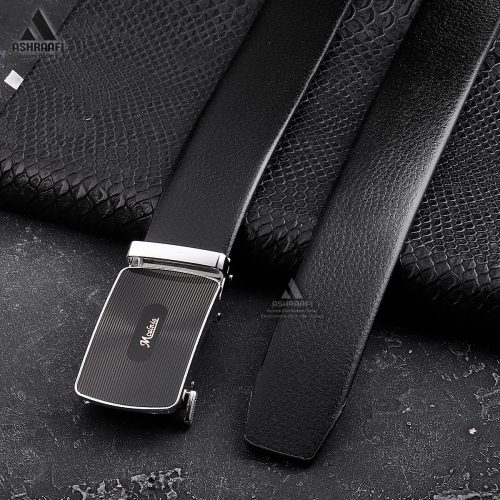 کمربند چرمی با سگک نقره ای