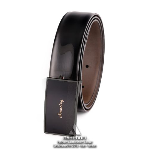 کمربند ورنی مردانه Patent Leather Belt BL38