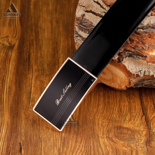 کمربند ورنی با سگک طلایی مشکی