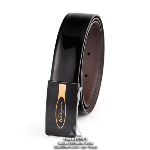 کمربند ورنی مردانه Patent Leather Belt BL54